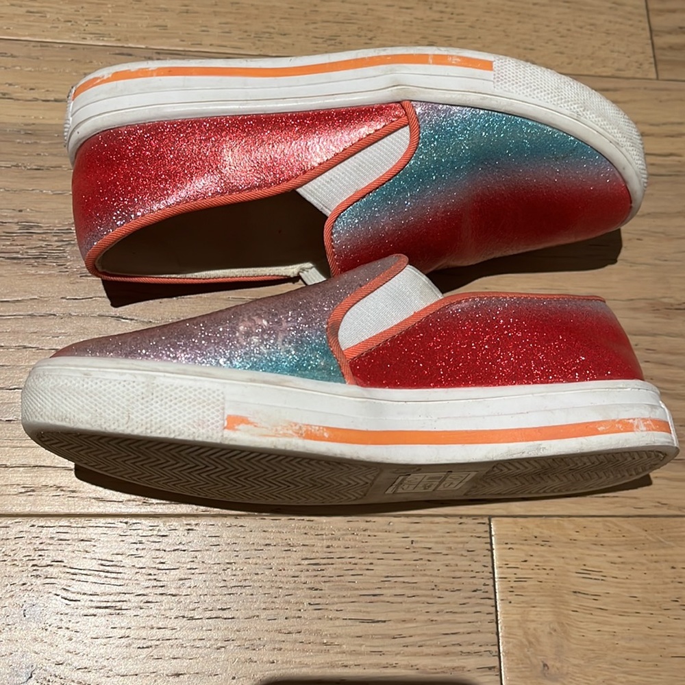 Crewcuts Little Girls’ Pink Glitter Slip On Sneakers (Size: 30 EU / 12.5 US) - Picture 10 of 11